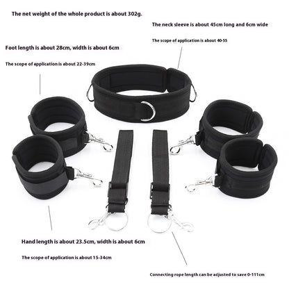 SM adult strap-ons, hand and foot cuffs accessories, alternative bondage and flirting props