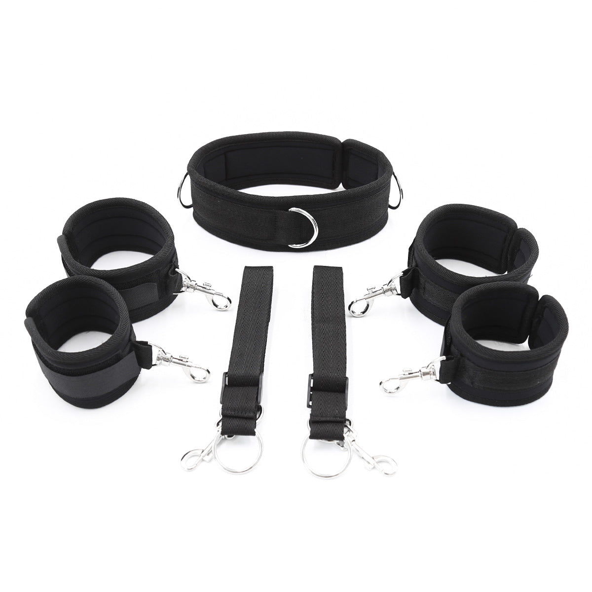 SM adult strap-ons, hand and foot cuffs accessories, alternative bondage and flirting props