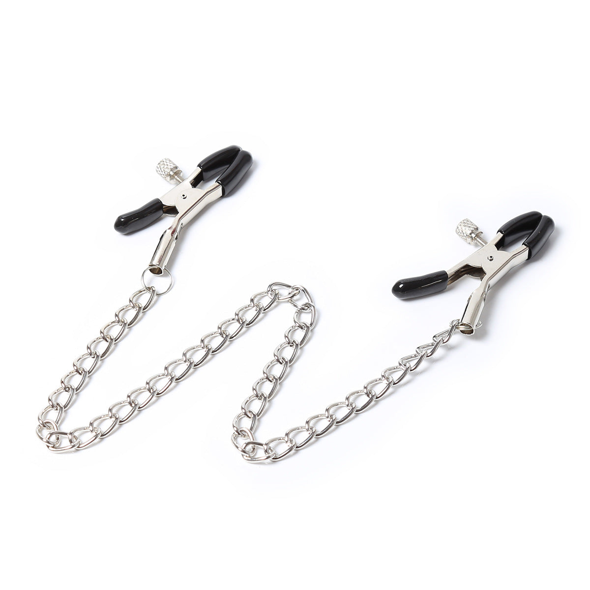 Gay erotic breast clips, SM chain leather clips adult products