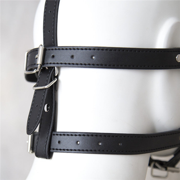 GAY sex toy leather gag blindfold blindfold