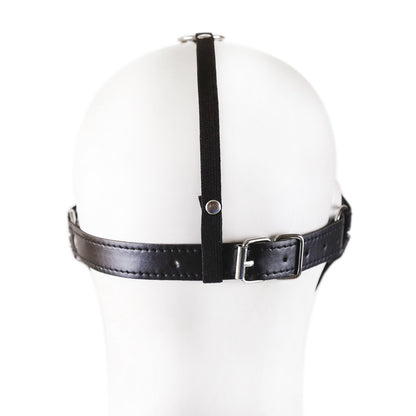 GAY SM Leather gag, sex gag + sex blindfold, blindfold harness