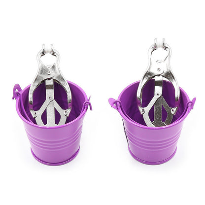 Two pack GAY SM bucket erotic breast clip, water bucket adult product breast clip