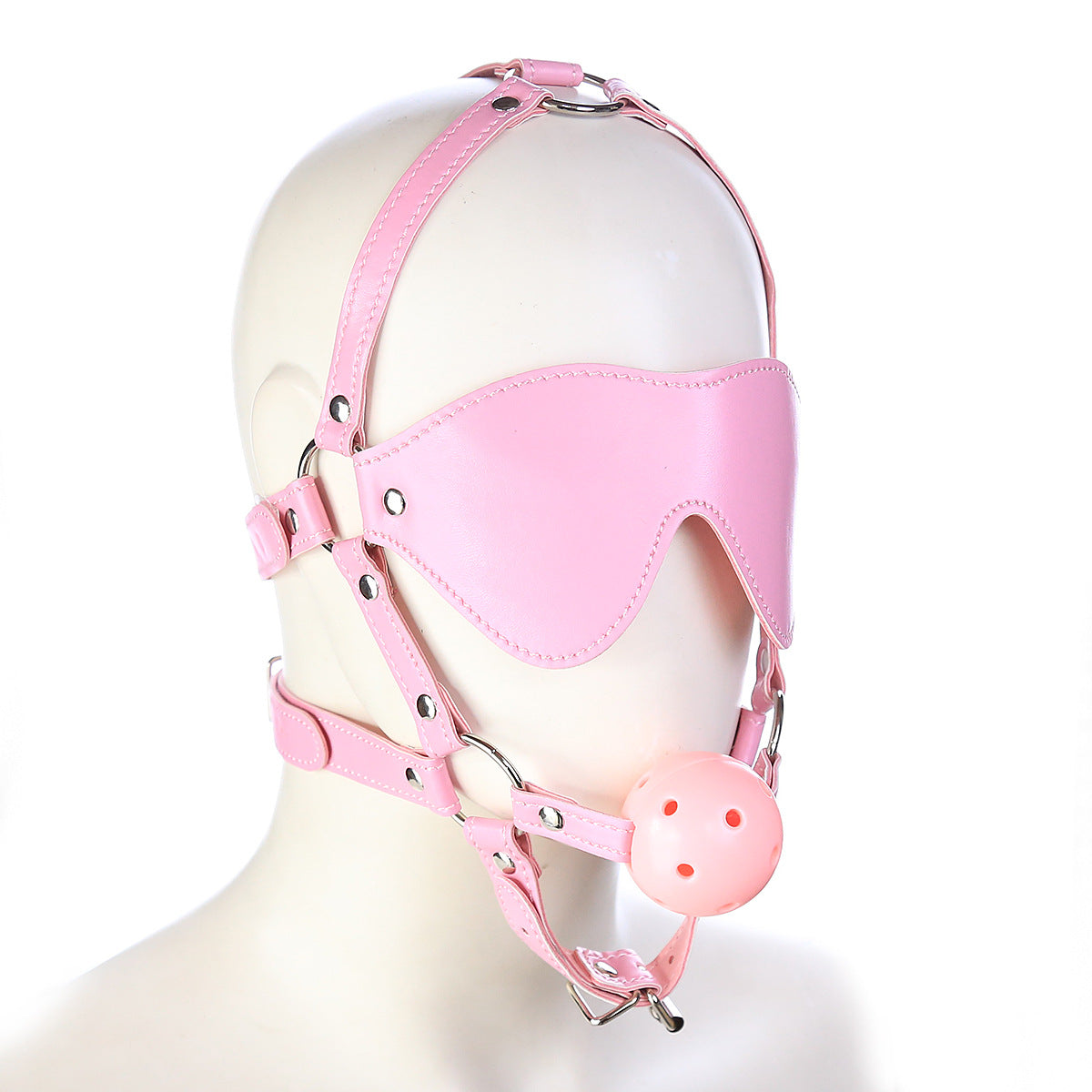 GAY sex toy leather gag blindfold blindfold