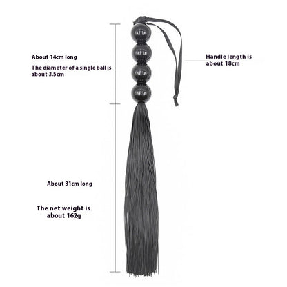 GAY black five beads SM rubber whip