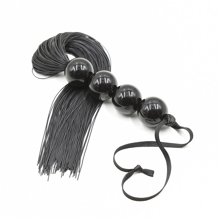 GAY black five beads SM rubber whip