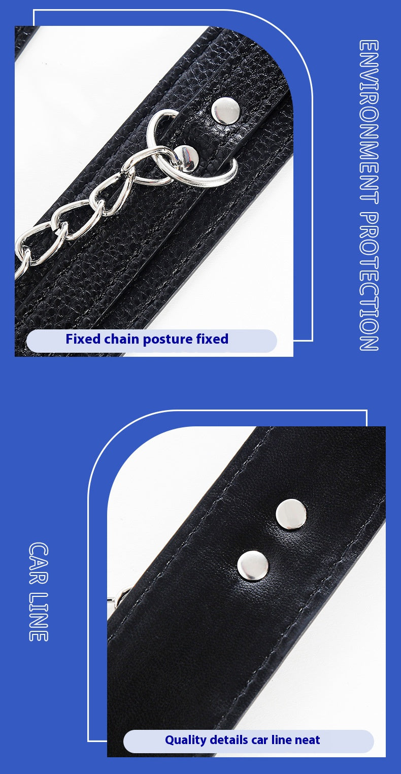 Gay leather handcuffs with pin buckle adjustment, SM sexy hand and foot binding toys