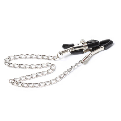 Gay erotic breast clips, SM chain leather clips adult products