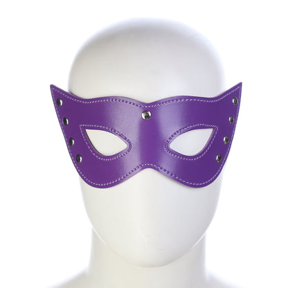 GAY SM sexy leather cat-eye eye mask