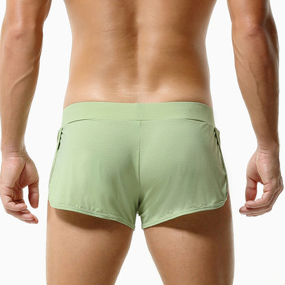 Men's Arrow Pants/Sexy built-in double thong boxer briefs