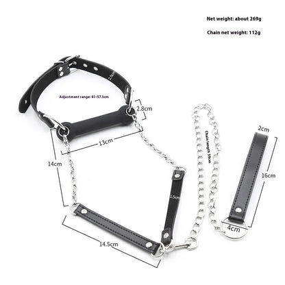 GAY sex toys sm bondage dog bone mouthpiece, mouth ring leash