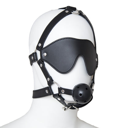 GAY sex toy leather gag blindfold blindfold