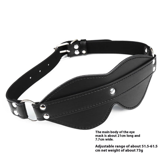 GAY SM leather eye mask, adjustable with multiple nails