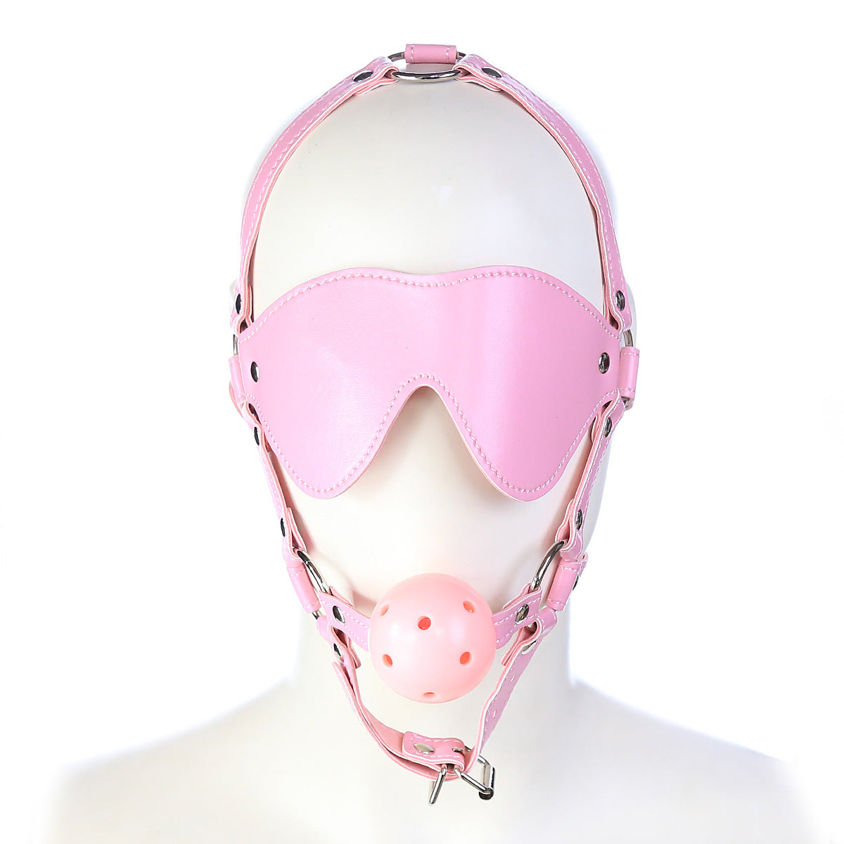 GAY sex toy leather gag blindfold blindfold