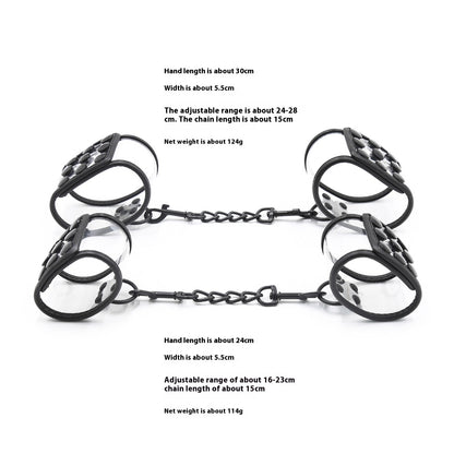 GAY SM sexy handcuffs, training, bondage, hidden buckle leather toys