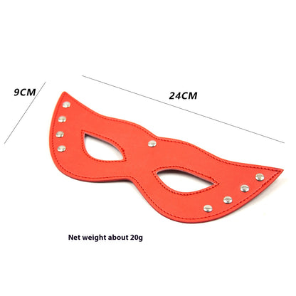 GAY SM sexy leather cat-eye eye mask