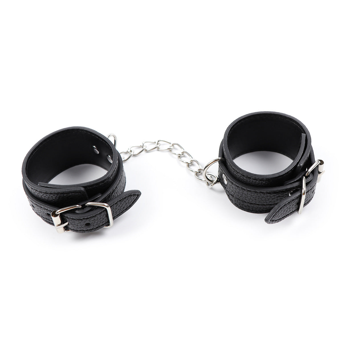 Gay leather handcuffs with pin buckle adjustment, SM sexy hand and foot binding toys