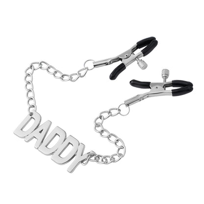 GAY SM flirting adult products, iron chain nipple clip letter toys